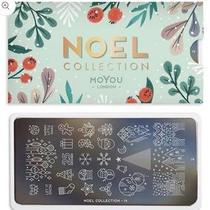 MoYou London nail art stamping plate in Noel, design 14 NWOT